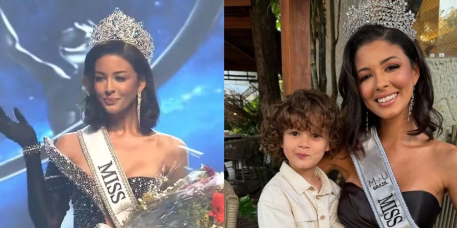 Modelo ganha concurso e se torna primeira mãe a vencer Miss Universe Brasil.