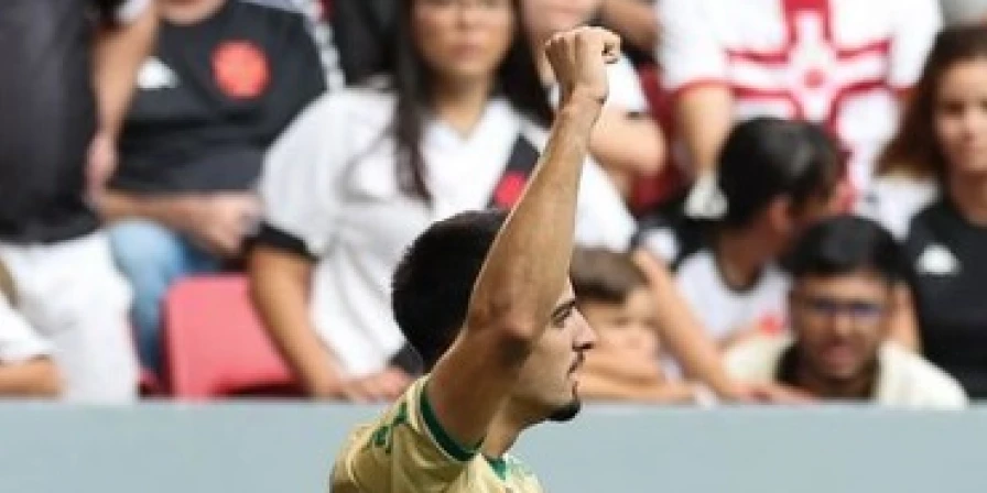 Flaco Lopes fez o gol do Palmeiras