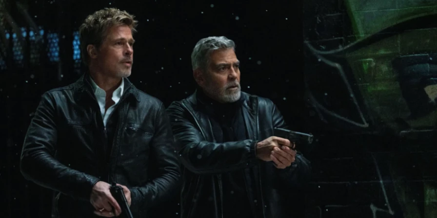 Brad Pitt e George Clooney protagonizam no filme 'Lobos'.