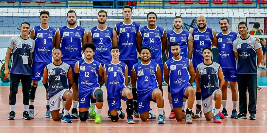 Time de vôlei masculino do Graça Brito/Be Brave.