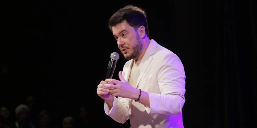 William Sanches durante a palestra