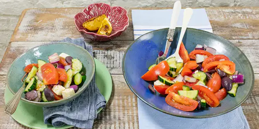 Salada grega refrescante.