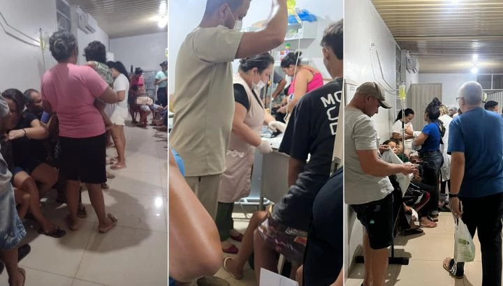 Pacientes lotaram o hospital municipal de Alto Parnaíba. (Foto: Divulgação/Redes sociais)
