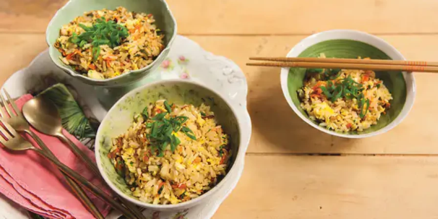 Arroz frito.