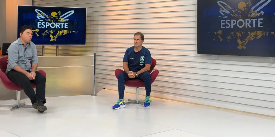Marco Octávio e o apresentador Afonso Diniz