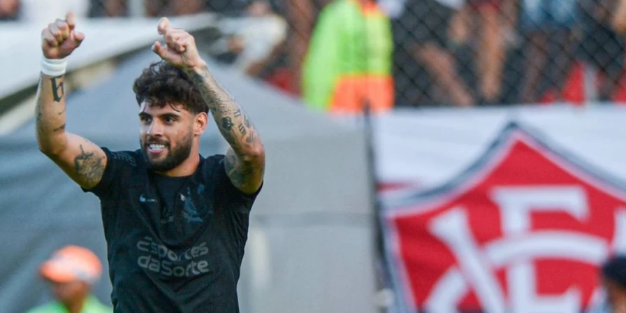 Yuri Alberto, atacante do Corinthians, em ação no Brasileiro