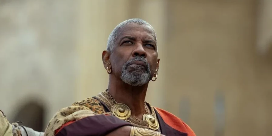 Denzel Washington em "Gladiador 2" (2024).