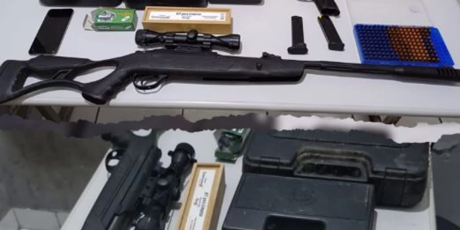 Armas apreendidas em São Luís.