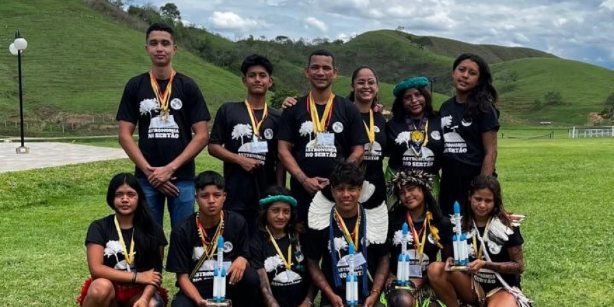 Estudantes indígenas do Maranhão vencem competição nacional de foguetes.