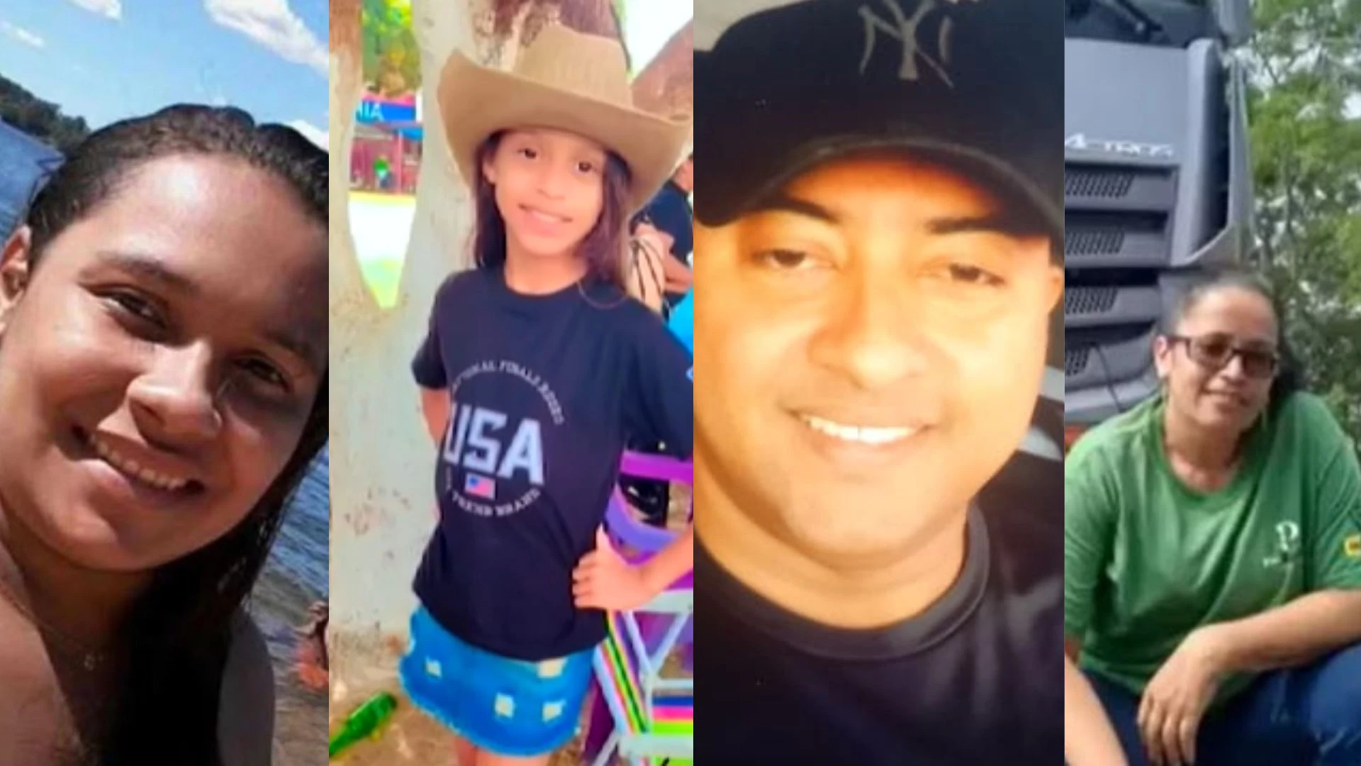 Lorena Ribeiro Rodrigues, Lorranny Sidrone de Jesus, Kecio Francisco Santos Lopes e Andreia Maria de Sousa são as vítimas cujos óbitos foram confirmados. (Foto: Reprodução)