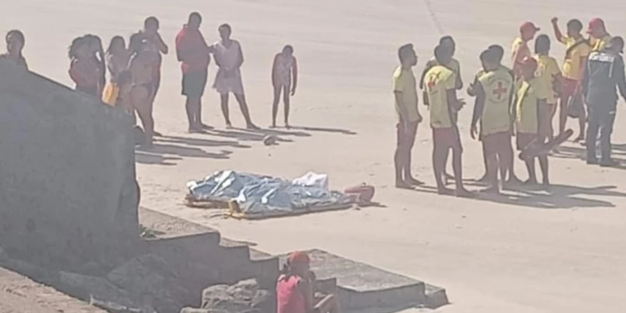 Casal morreu afogado na praia do Olho d'Água nesta quarta-feira (1º).