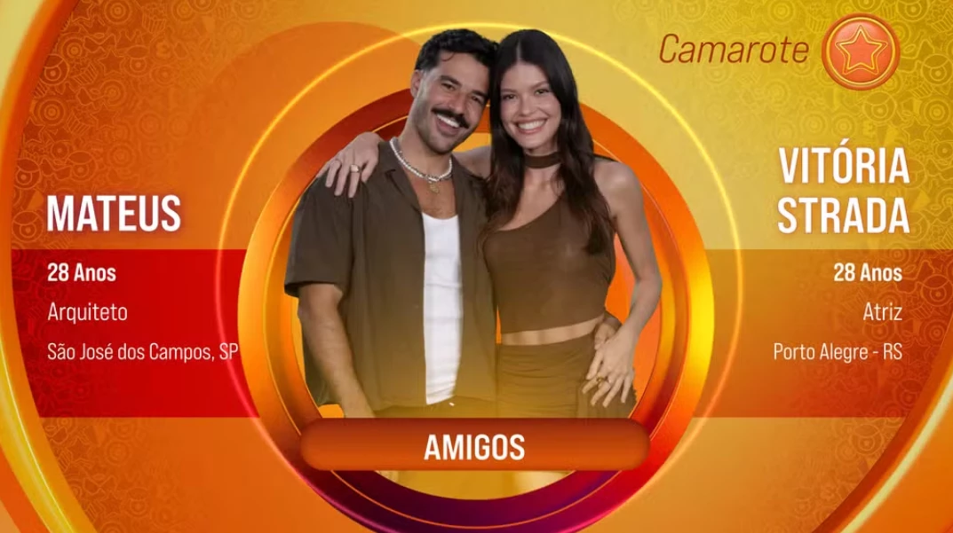 Vitória Strada e Mateus. (Foto: Divulgação / gshow)