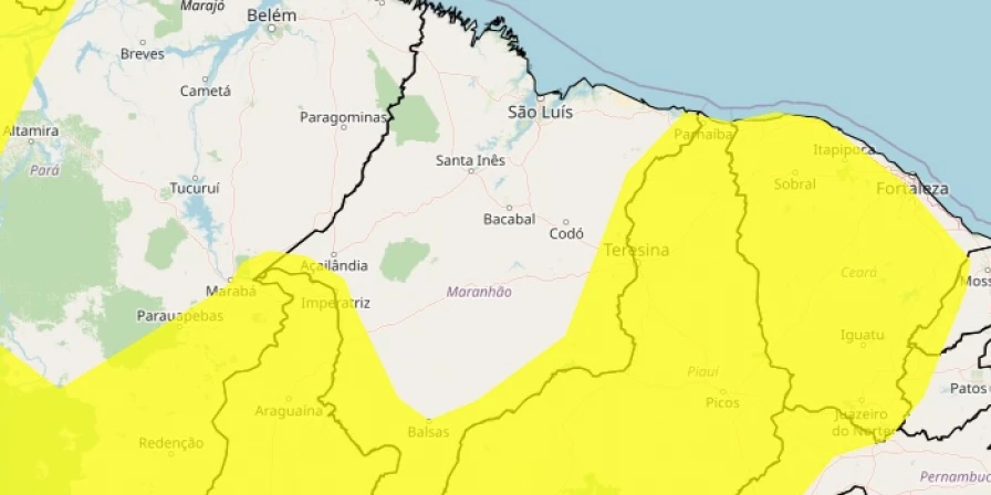 Inmet emitiu alerta de chuvas para o Maranhão.