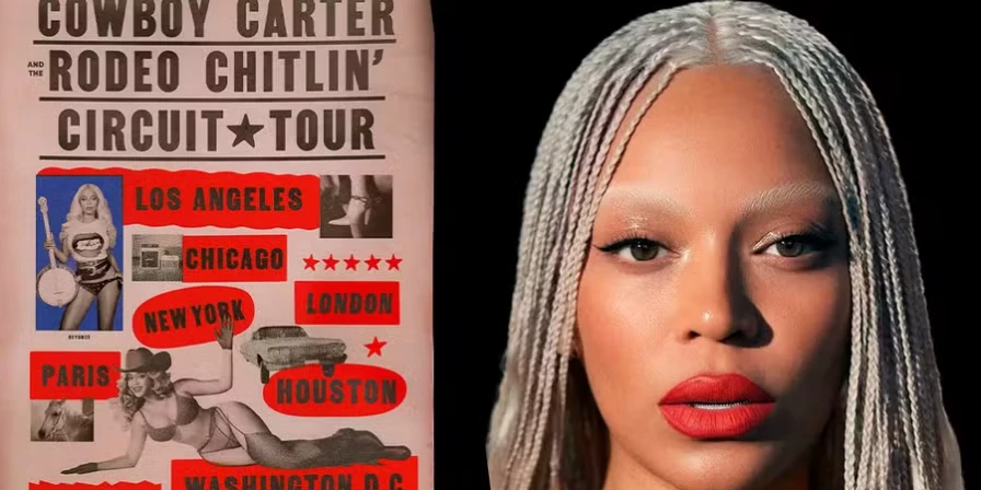 Beyoncé no cartaz de "Cowboy Carter".