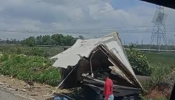 Acidente aconteceu na tarde desta terça-feira (4). Foto: Reprodução