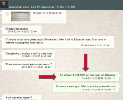 Mensagens trocadas entre deputados e ex-prefeito são usadas como prova pela Polícia Federal
