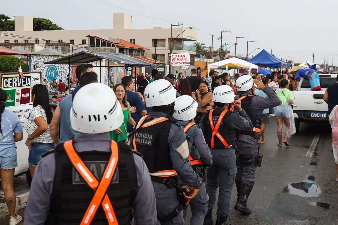 Policiais no Carnaval da Avenida Litorânea. (Foto: Divulgação / Governo do Maranhão)