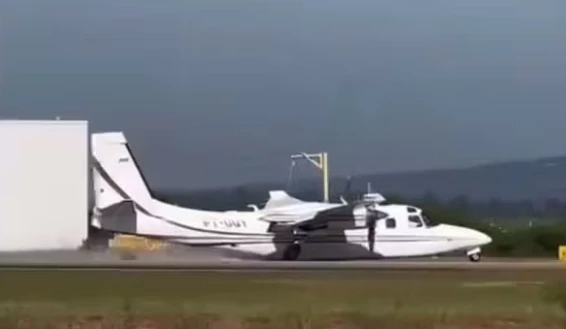 Piloto de aeronave fez 'pouso de barriga' em Sorocaba (SP). Foto: Reprodução