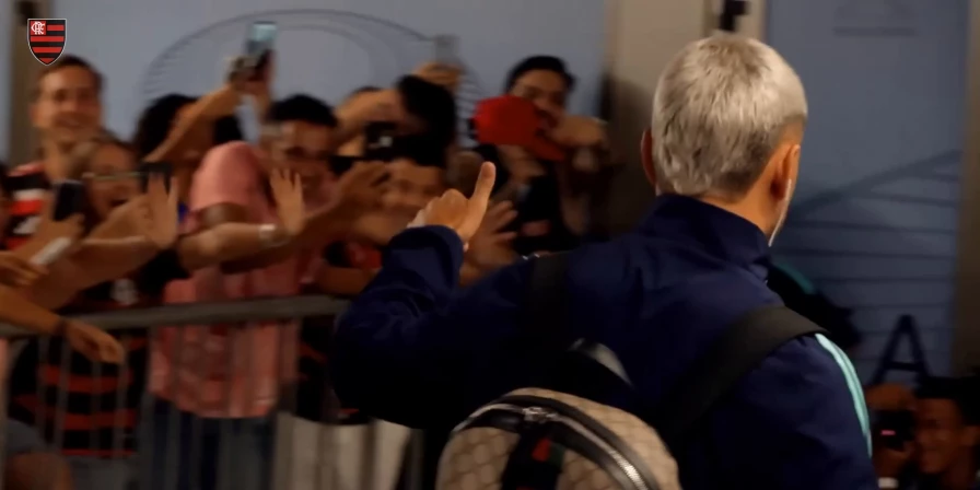 Chegada do Flamengo no Maracanã