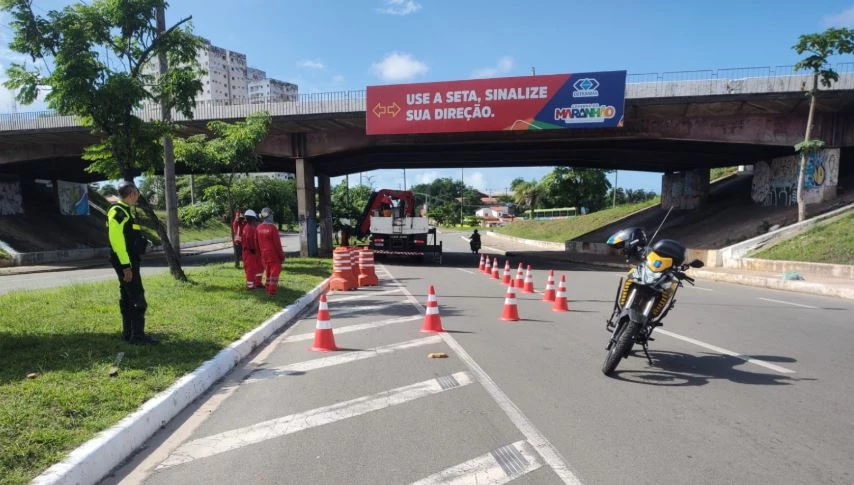 Obra no Viaduto do Café. (Foto: Divulgação/Sinfra)