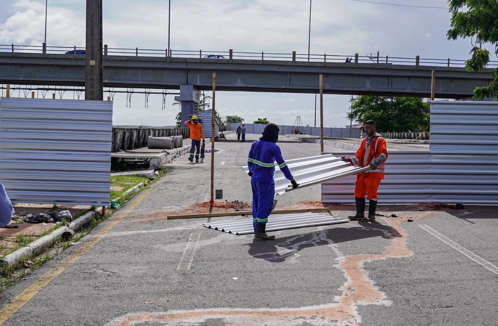 Obra também ocorre na Av. Ferreira Gullar. (Foto: Divulgação/Sinfra)