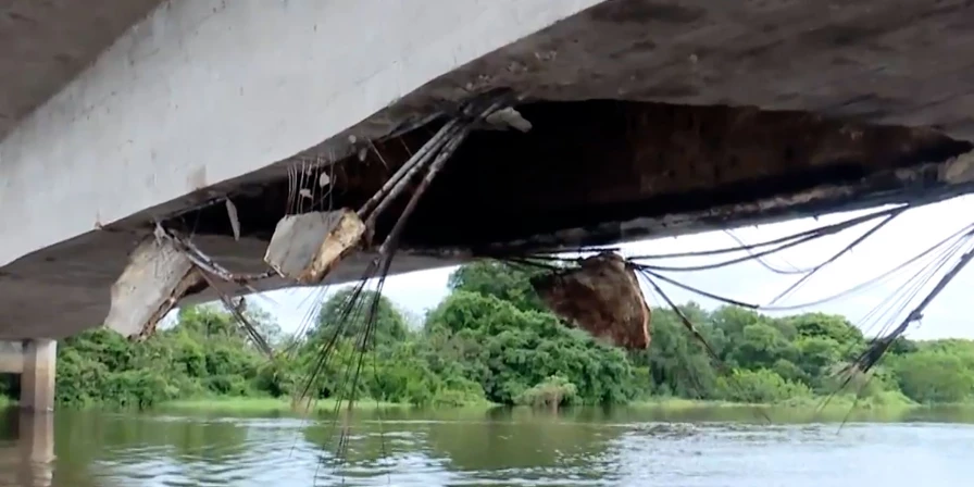 Corrosão foi identificada debaixo da "Ponte dos Índios"
