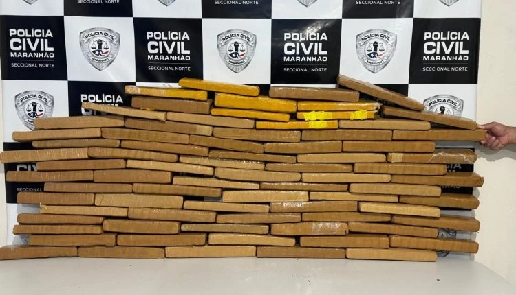 Mais de 70 tabletes de maconha foram apreendidos no bairro Anil. (Foto: divulgação / Polícia Civil)