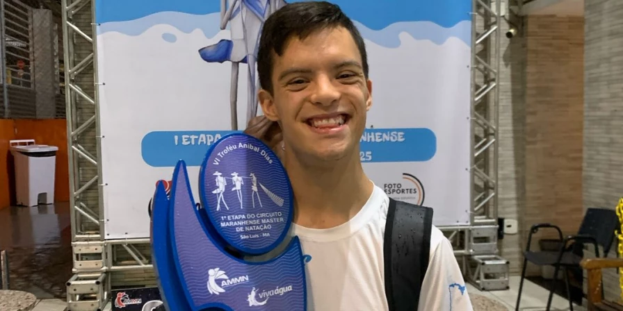 O nadador Davi Hermes é um dos nomes mais vitoriosos do esporte maranhense.
