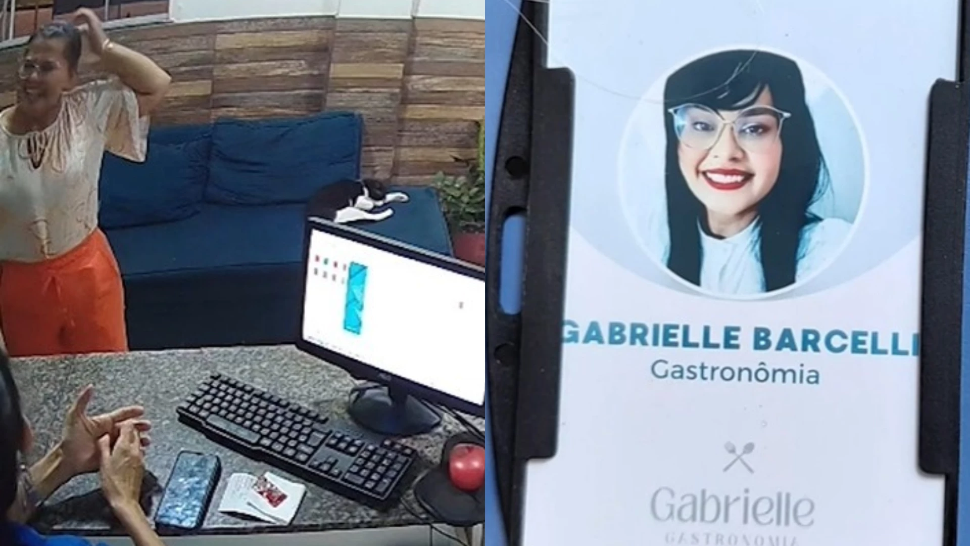 Durante o registro na hospedagem, Jordélia se identificou como