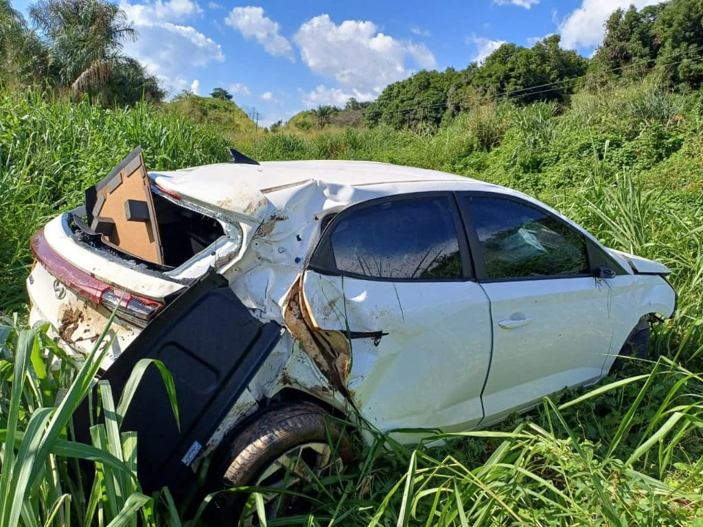 Acidente ocorrido no km 544 da BR-222, em Bom Jesus das Selvas.