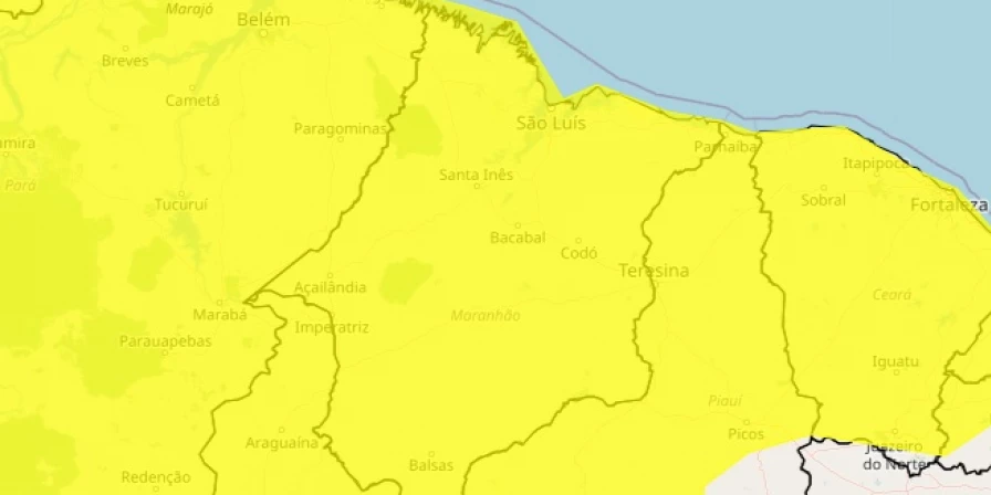 Inmet emitiu alerta de chuvas para o Maranhão.
