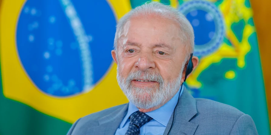 O presidente Lula durante cúpula virtual sobre Ambição Climática.