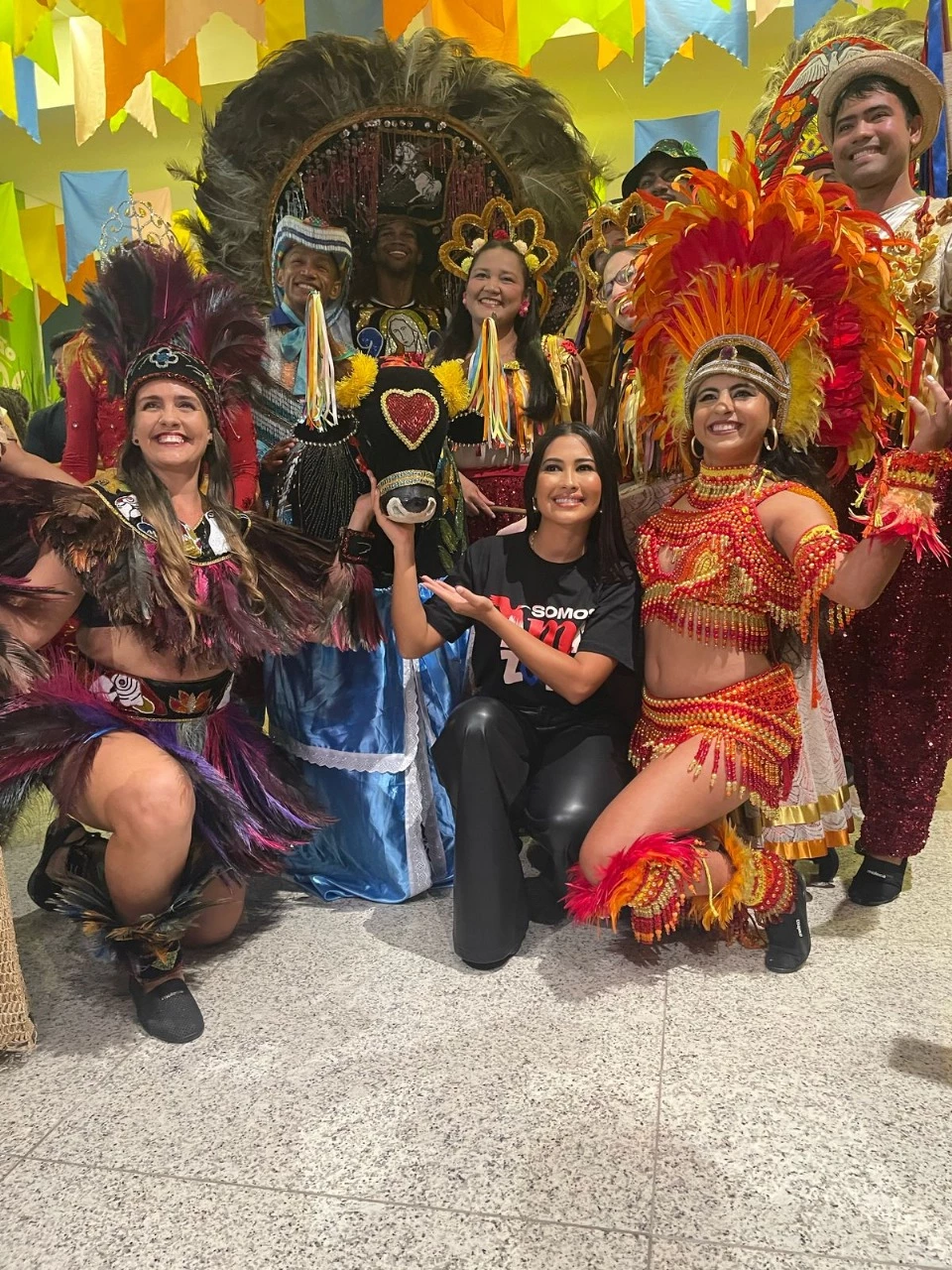 Diversos brincantes levaram ainda mais animação e alegria para a inauguração. (Foto: Rafaelle Fróes).