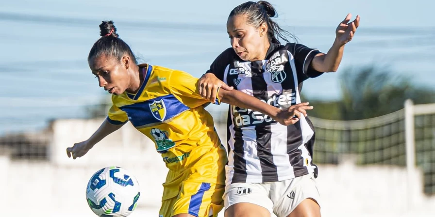 Lance da partida entre IAPE e Ceará, pelo Brasileiro Feminino A3.