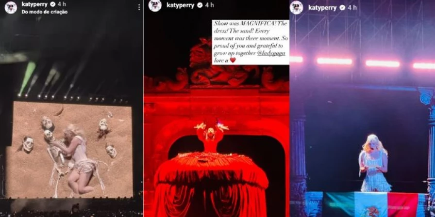 Katy Perry no show de Lady Gaga.