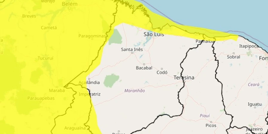 Inmet emitiu alerta de chuvas para o Maranhão.