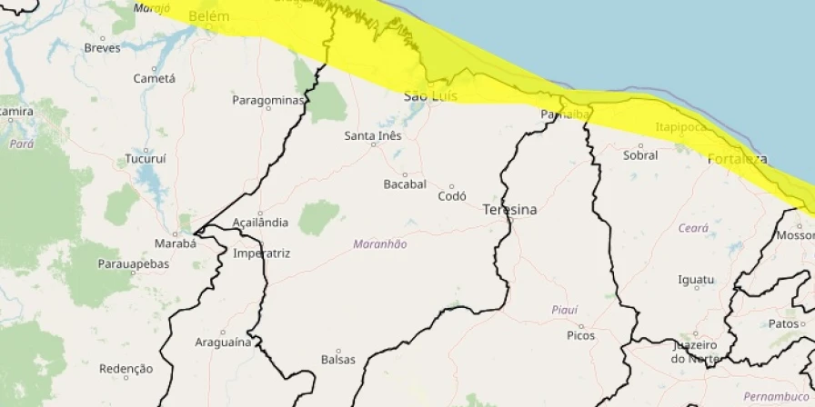 Inmet emitiu alerta de chuvas para o Maranhão.