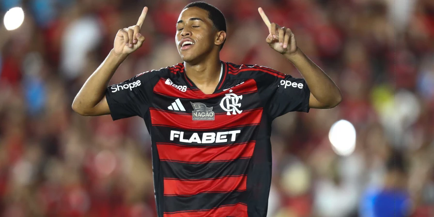 Joshua comemora o gol da vitória do Flamengo sobre o Botafogo-PB, em São Luís.