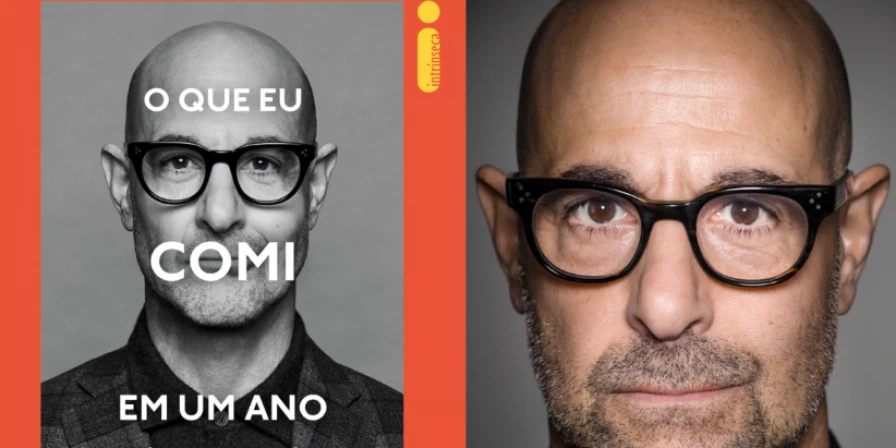 Stanley Tucci lança livro sobre comida e bastidores de “Conclave”.