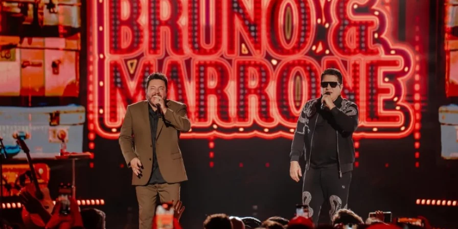 Bruno e Marrone se apresentaram em Goiânia no sábado (10)