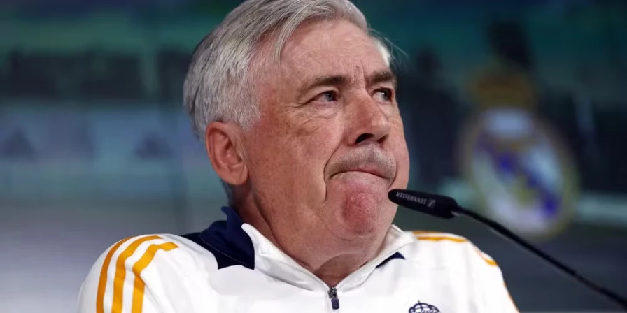 Carlo Ancelotti em entrevista coletiva no Real Madrid