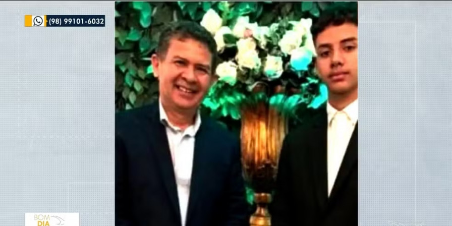 José Talysson, de 14 anos, foi atingido por uma descarga elétrica ao instalar refletores na festa de aniversário do pai, o vereador Fânio Mania. — Foto: Reprodução/TV Mirante (Foto: Reprodução/TV Mirante)