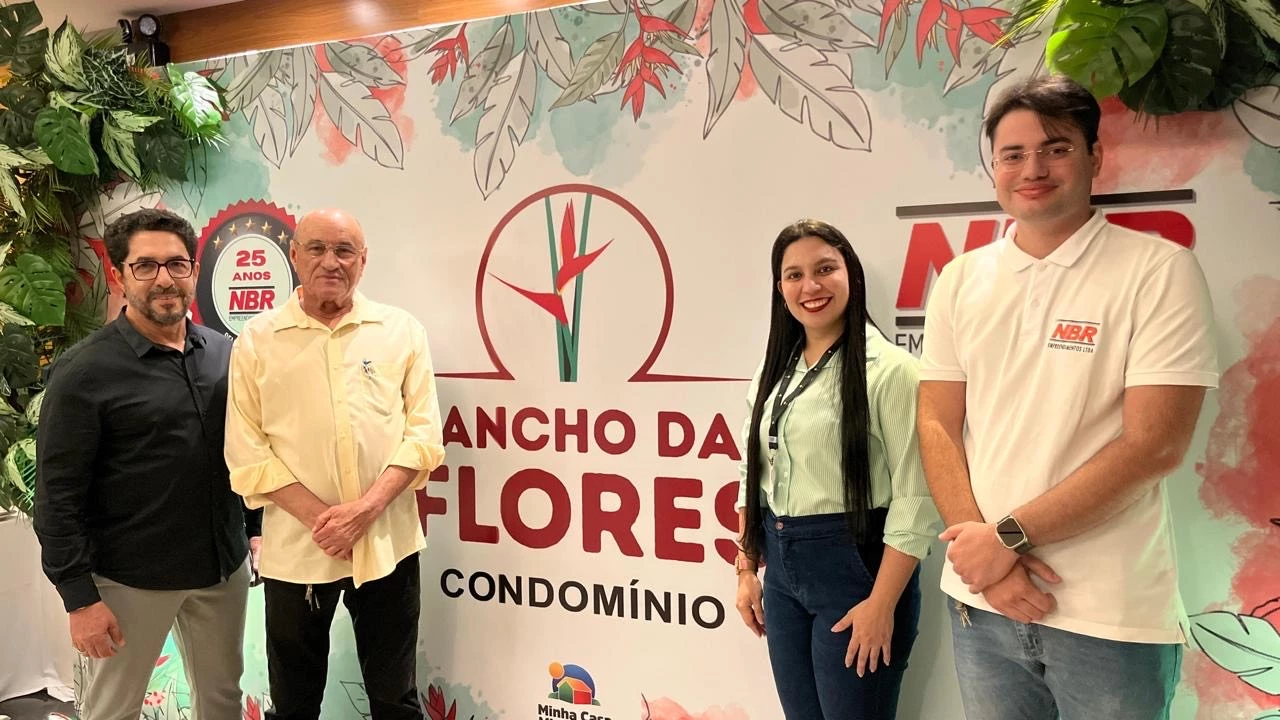 José Braz, diretor executivo da NBR Empreendimentos e do Golden Shopping Calhau, Neves Regadas, presidente da NBR Empreendimentos, Julianna Buzar, superintendente do Golden Shopping Calhau, e Chico Neto., presidente da NBR Empreendimentos
