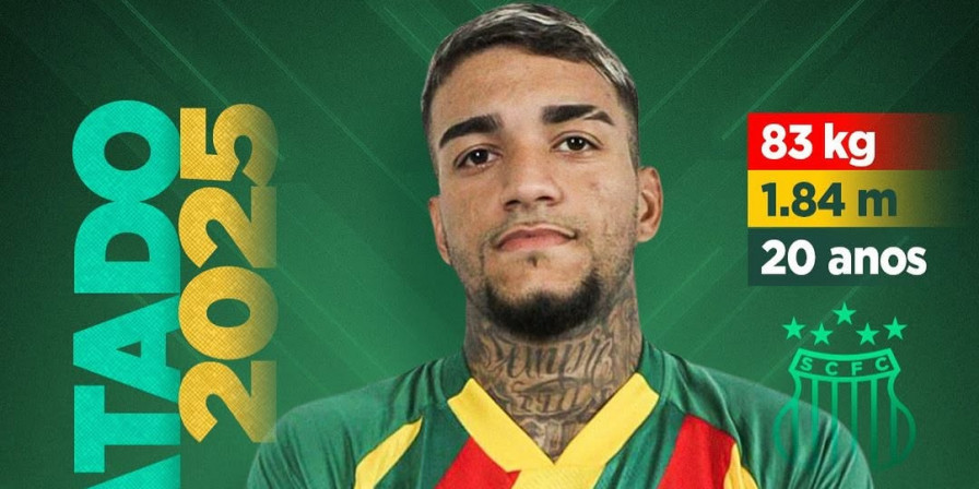 Jean, atacante do Sampaio Corrêa. (Arte / Sampaio Corrêa FC)
