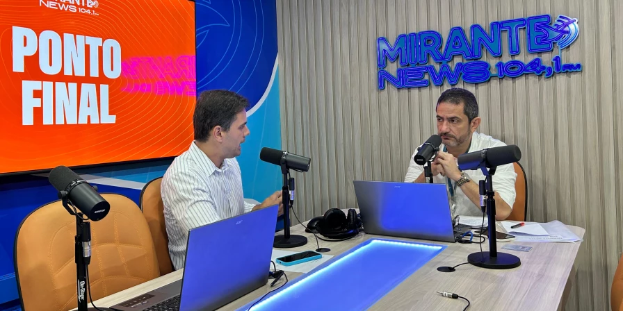 Alberto Bastos durante entrevista ao programa Ponto Final.