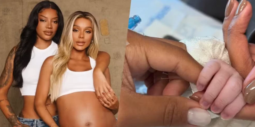 Zuri, a primogênita de Ludmilla e Brunna Gonçalves, nasceu em Miami.