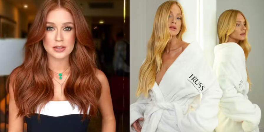 Marina Ruy Barbosa muda radicalmente de visual e troca o ruivo por loiro. (Reprodução/Truss)
