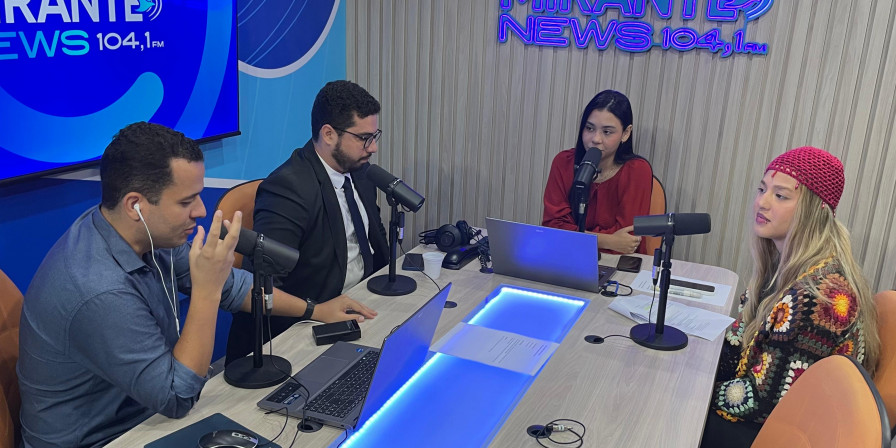 Fernando Linhares e Aila, convidados da edição desta sexta-feira (23) do Atualidades. (Adson Mendes/Rádio Mirante News)