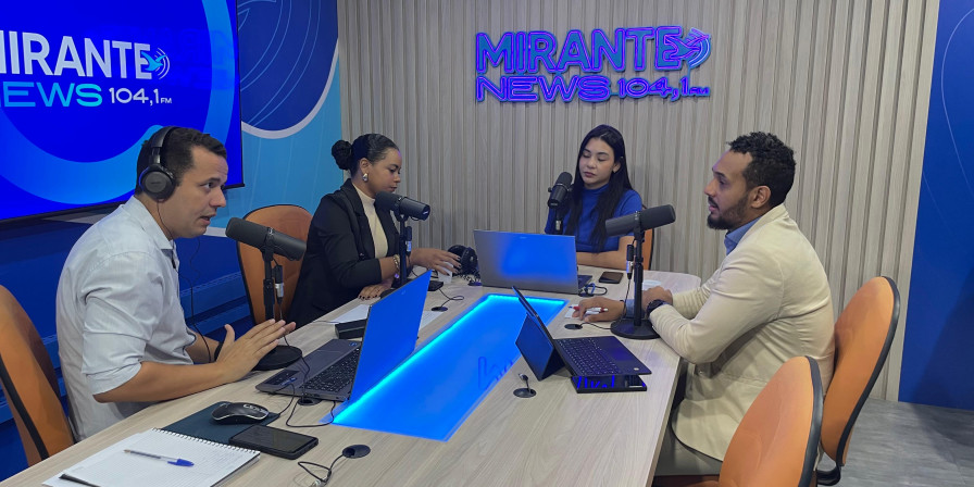 Thayara Rocha e Paulo De Tarso Lira, convidados da edição desta segunda-feira (26) do programa Atualidades (Adson Mendes/Mirante News FM)