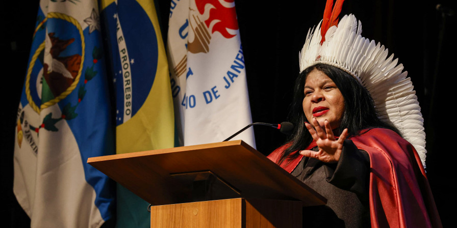 A maranhense Sonia Guajajara é ministra dos Povos Indígenas. (Tânia Rêgo / Agência Brasil)